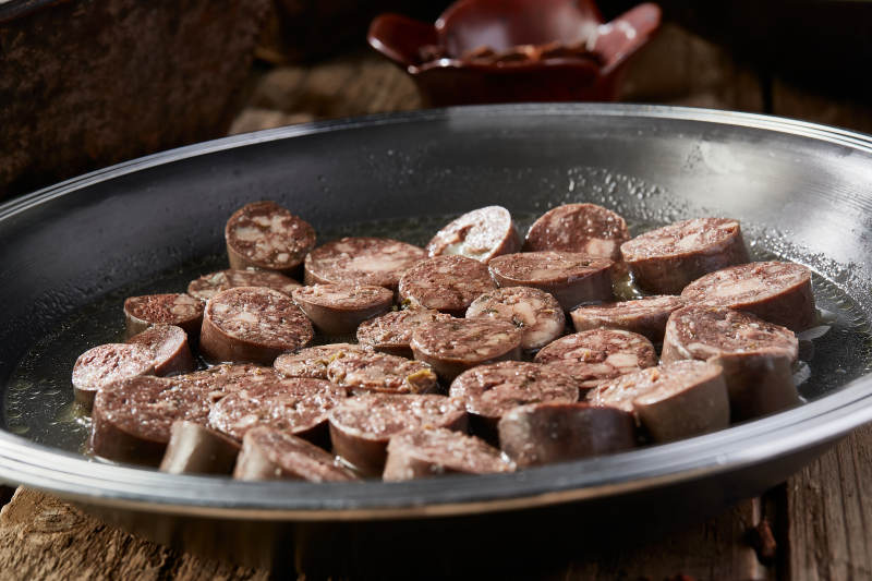 水煮蒜香羊肉血肠图片