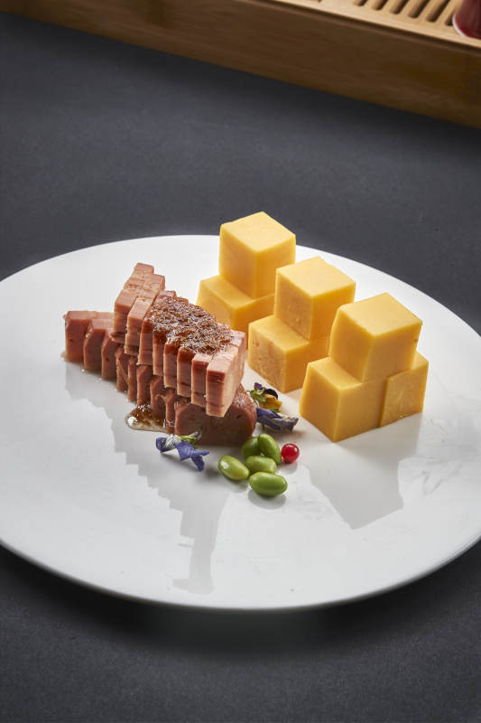 南瓜慕斯配桂花蜜酿莲藕图片