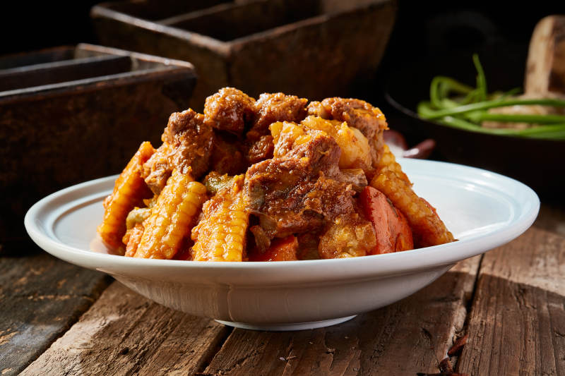 农家玉米南瓜炖排骨图片