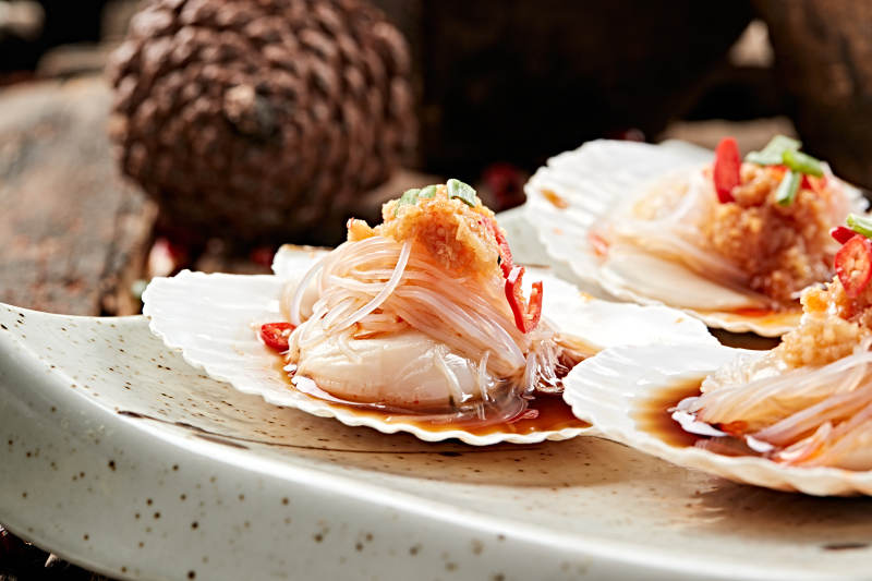 炭烤蒜蓉粉丝扇贝肉图片