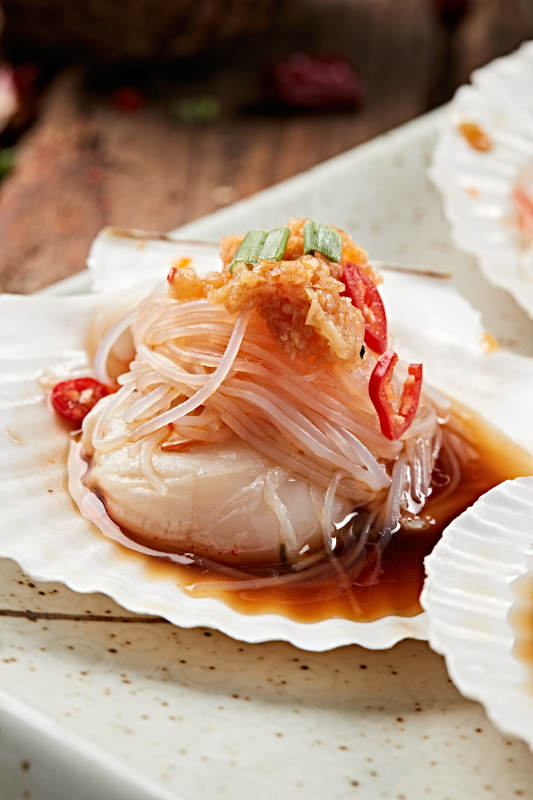 炭烤蒜蓉粉丝扇贝肉图片