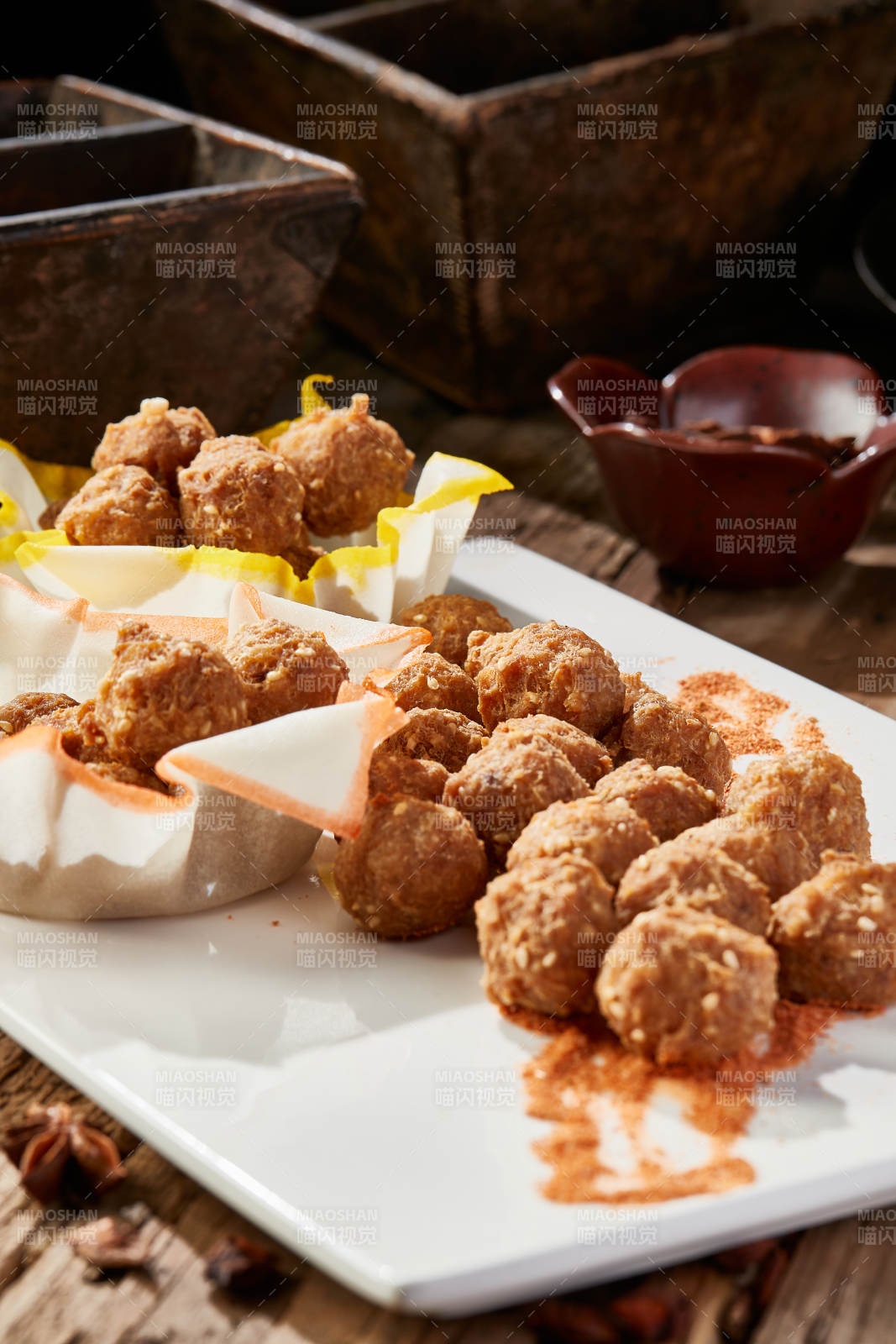 干炸香酥小丸子图片
