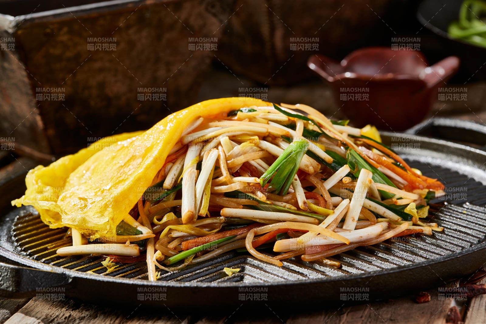 铁板蛋饼素四样图片