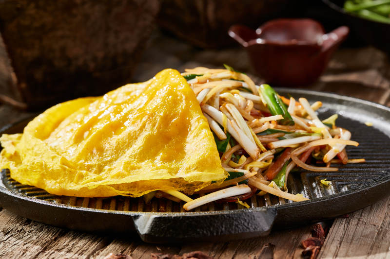 铁板蛋饼素四样图片