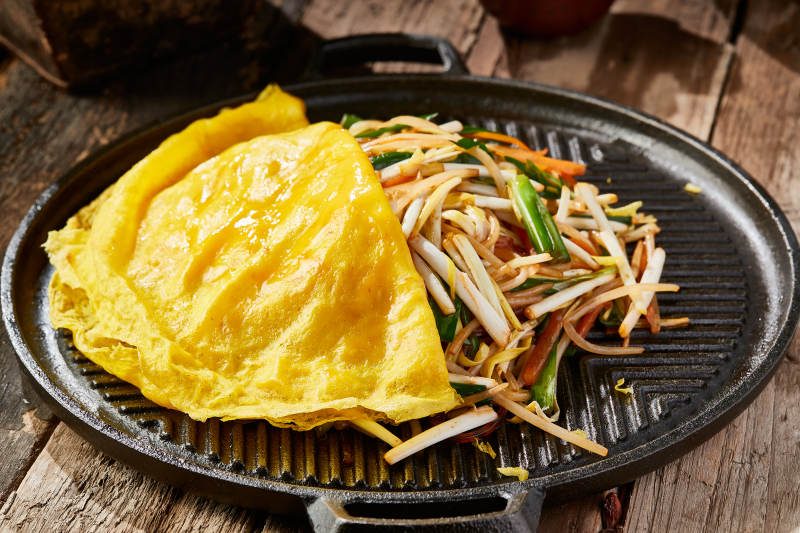 铁板蛋饼素四样图片