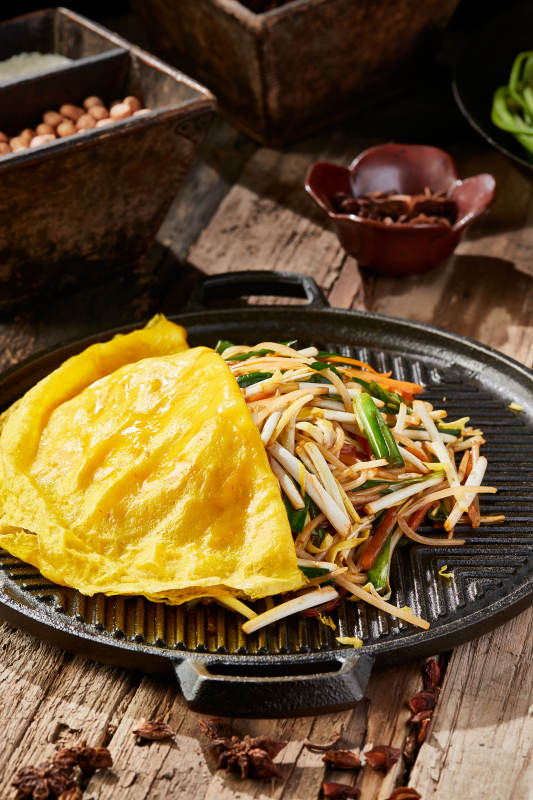 铁板蛋饼素四样图片