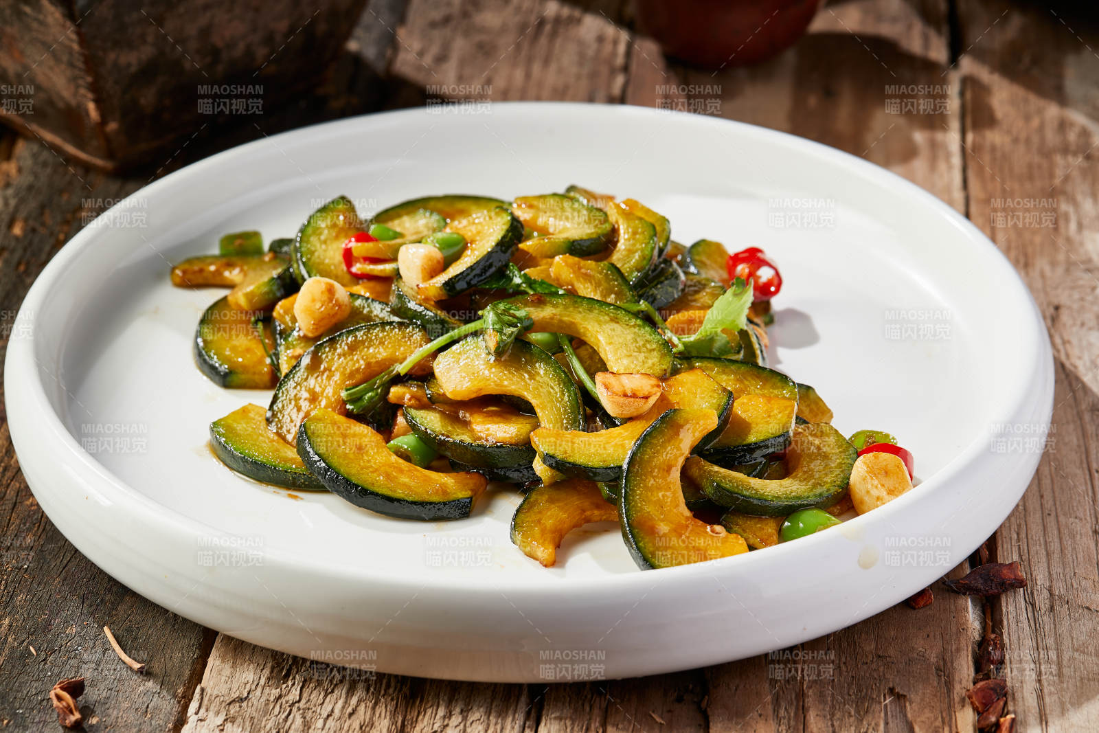 辣椒素炒蒜香迷你小南瓜片图片