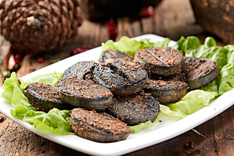 炭烤羊血肠图片