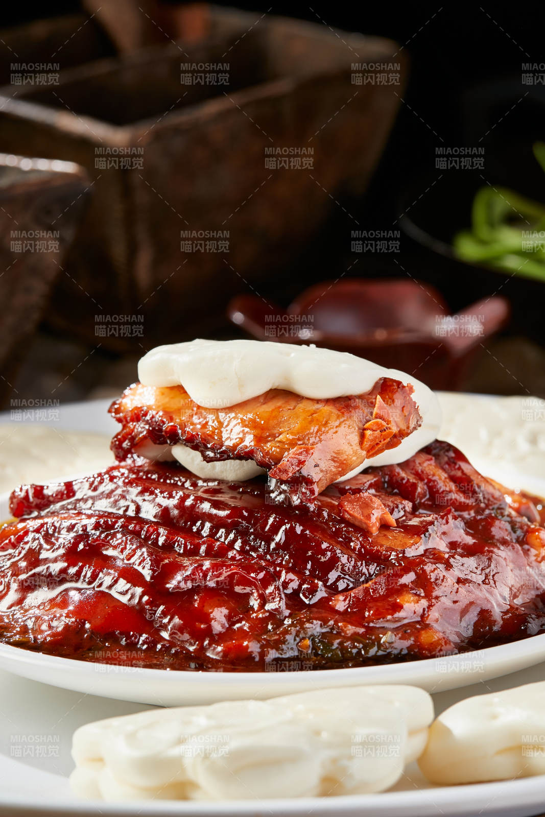 金牌扣肉配花馍图片