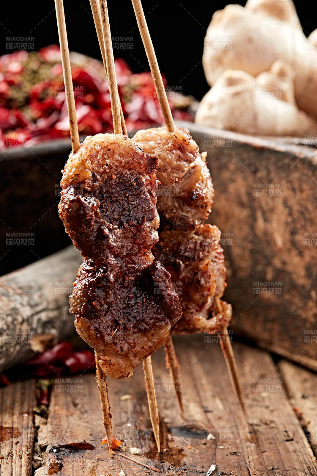 炭火烤羊腰图片