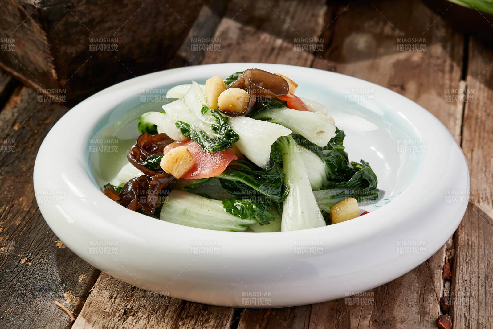 蒜香木耳小炒油菜心图片