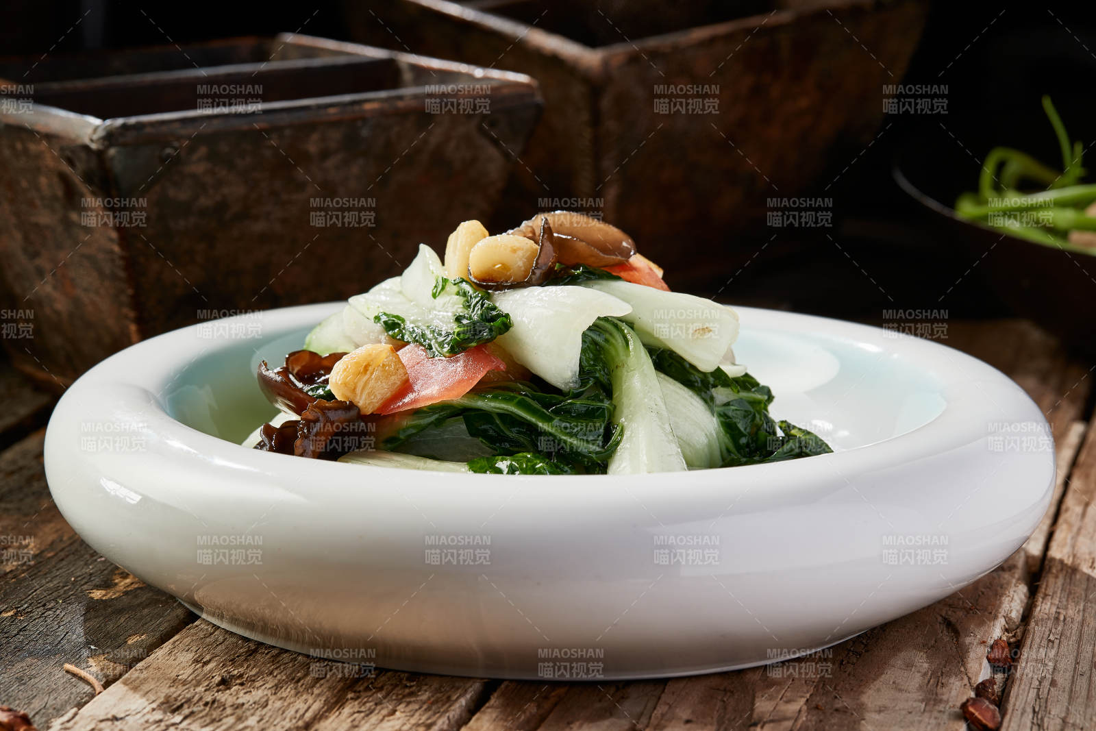 蒜香木耳小炒油菜心图片