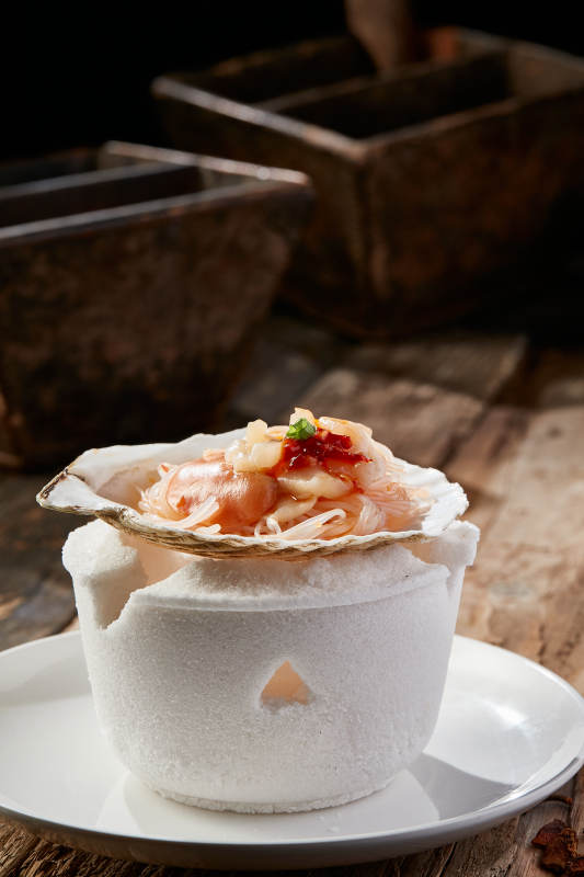 蒜蓉粉丝烤扇贝图片