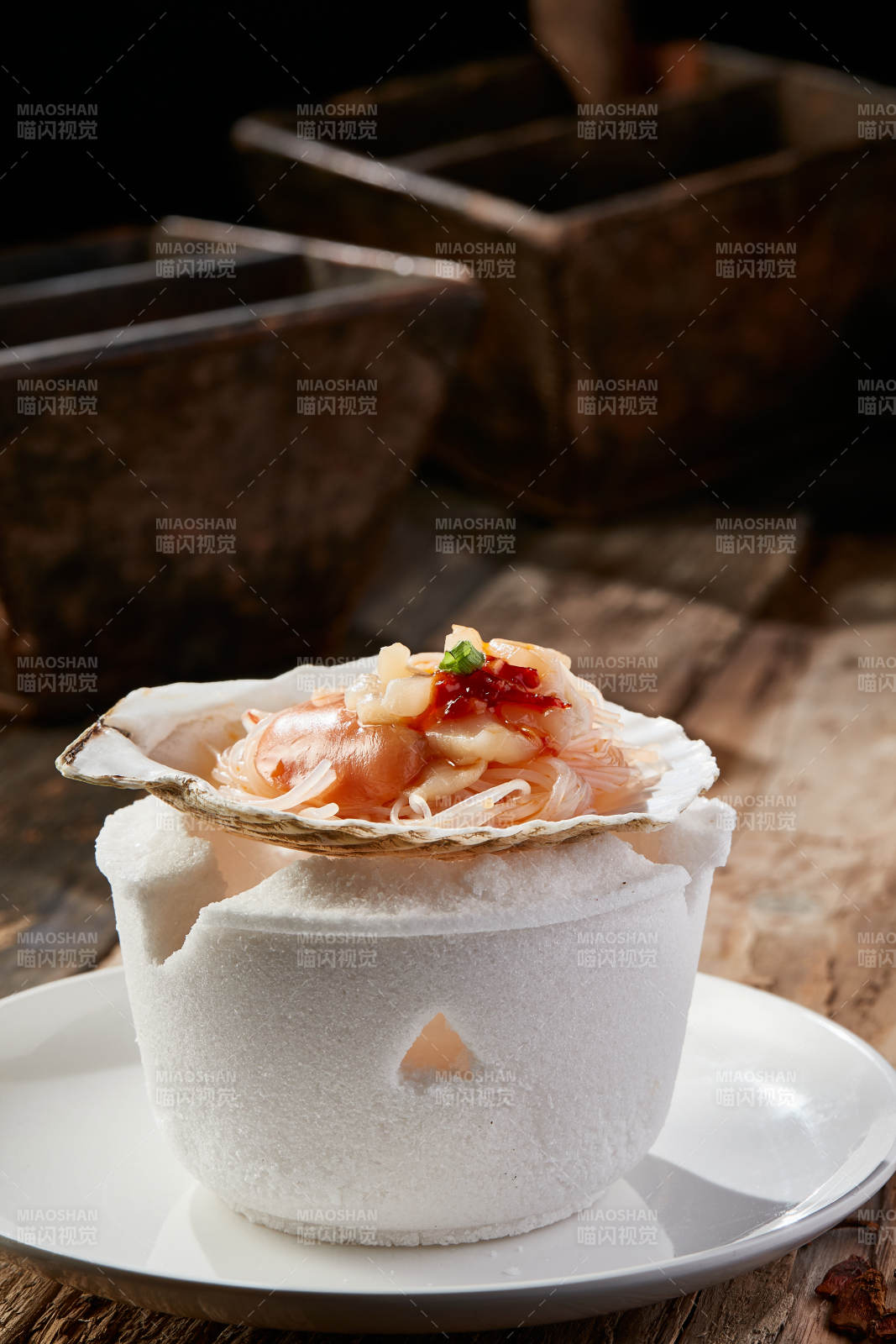 蒜蓉粉丝烤扇贝图片