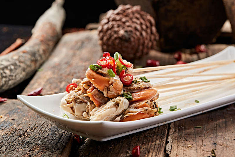 冷锅扇贝肉串串图片