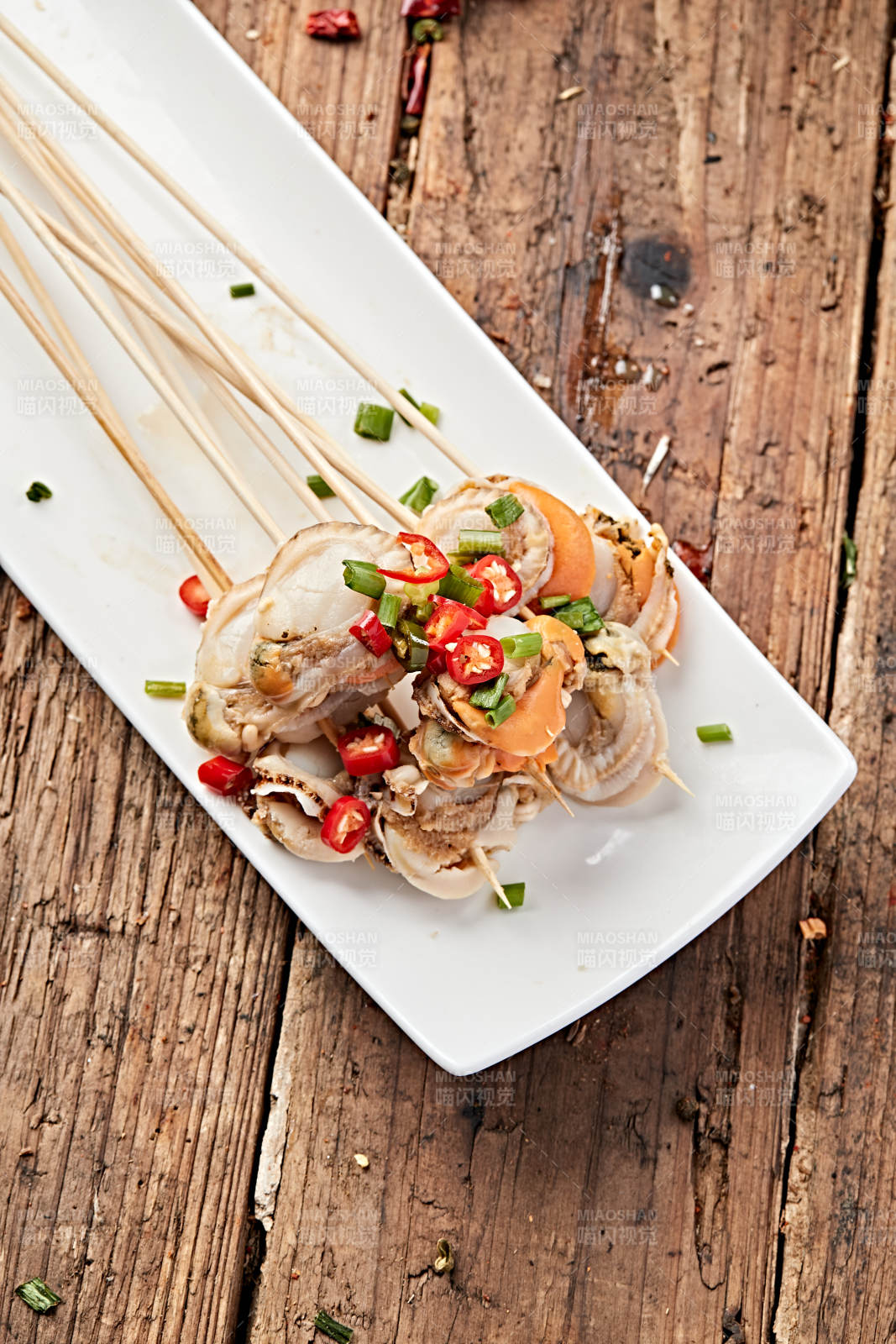 冷锅扇贝肉串串图片