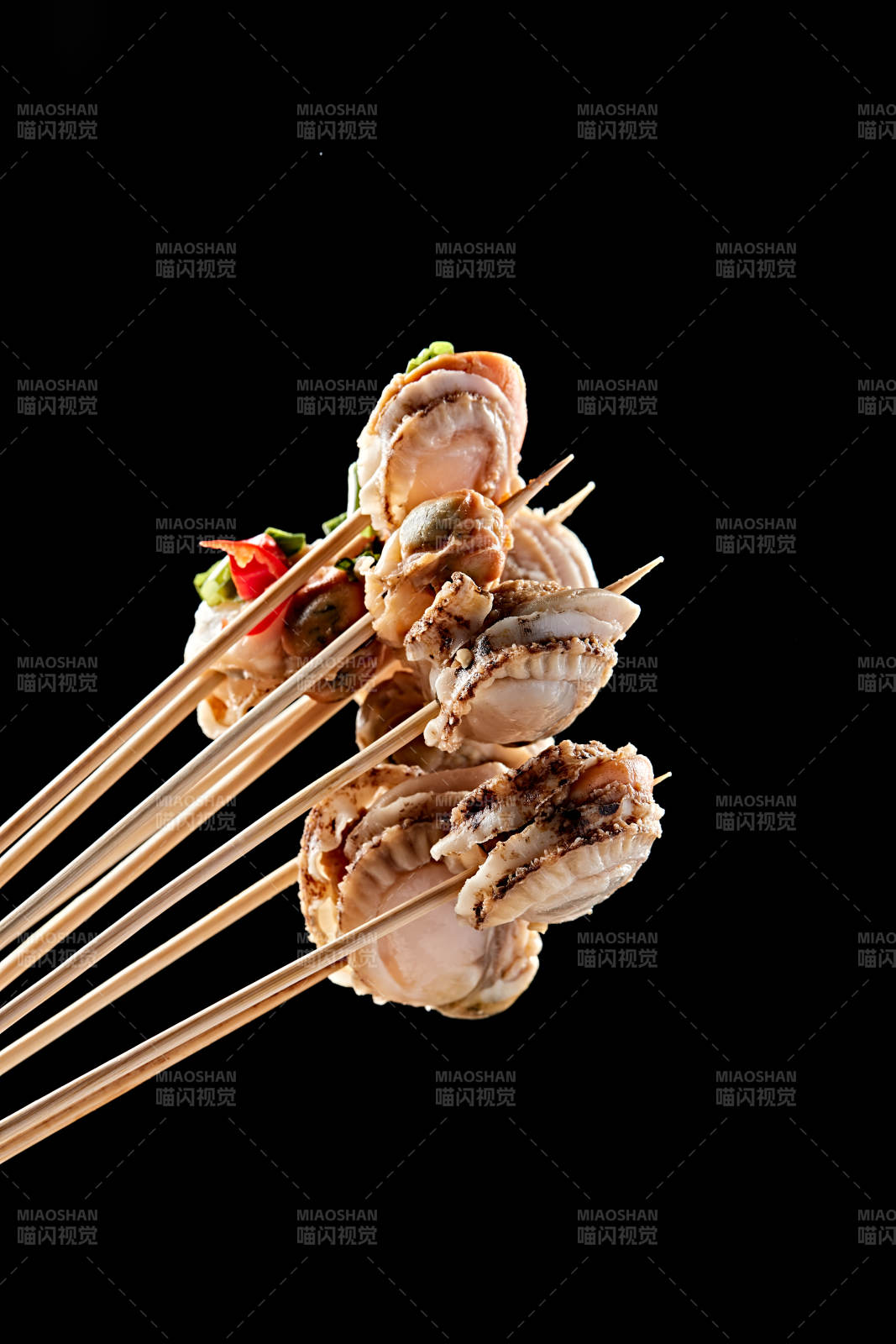 冷锅扇贝肉串串图片