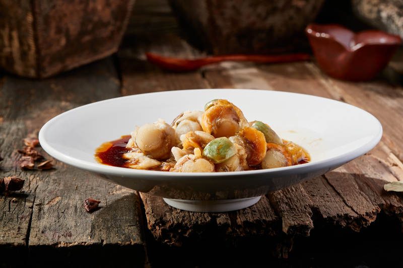 生淹小海鲜扇贝丁图片