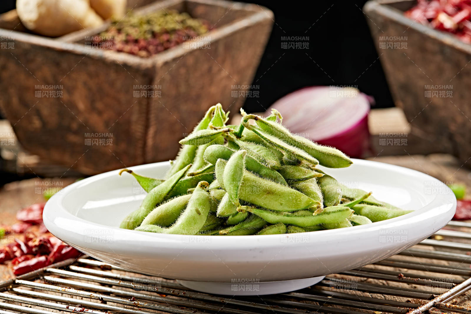 盐水煮毛豆图片