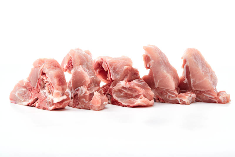 检疫合格的屠宰生鲜猪肉图片