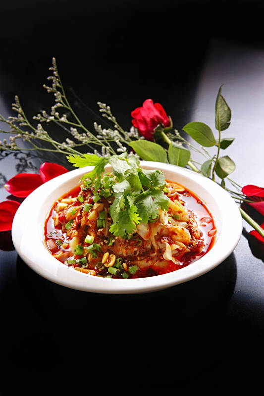 红油麻辣口水鸭板肠图片