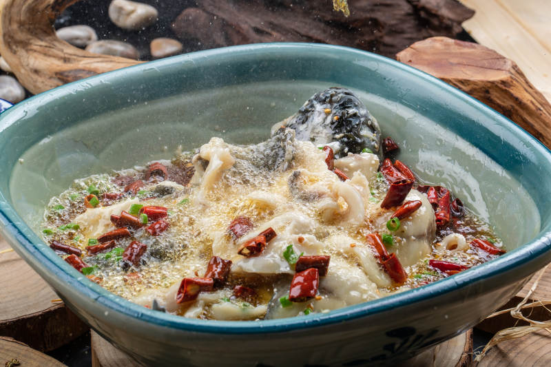 飘香水煮鱼特写图片