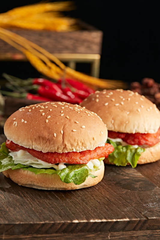 美味炸鸡汉堡包图片