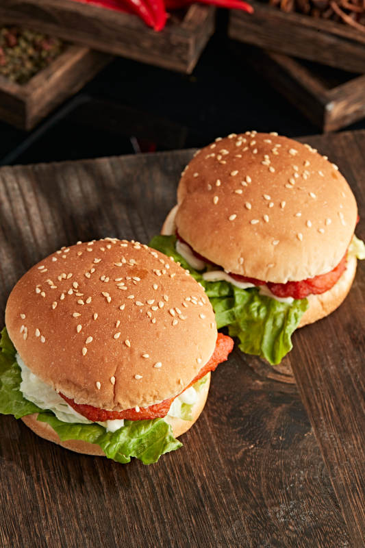 美味炸鸡汉堡包图片