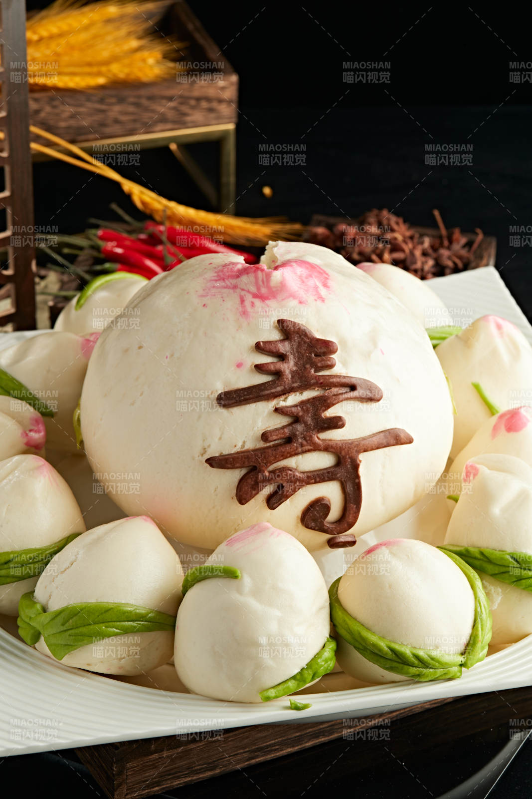 蒸贺寿寿桃大花馍图片