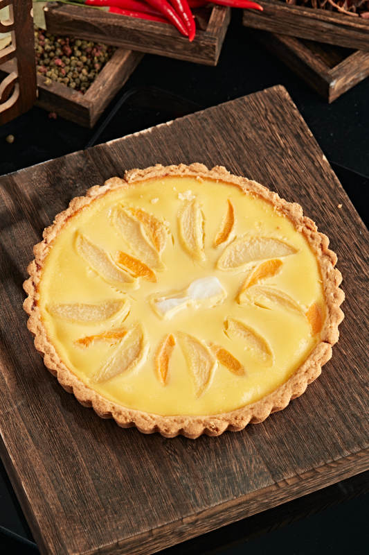 圆形烤苹果派图片