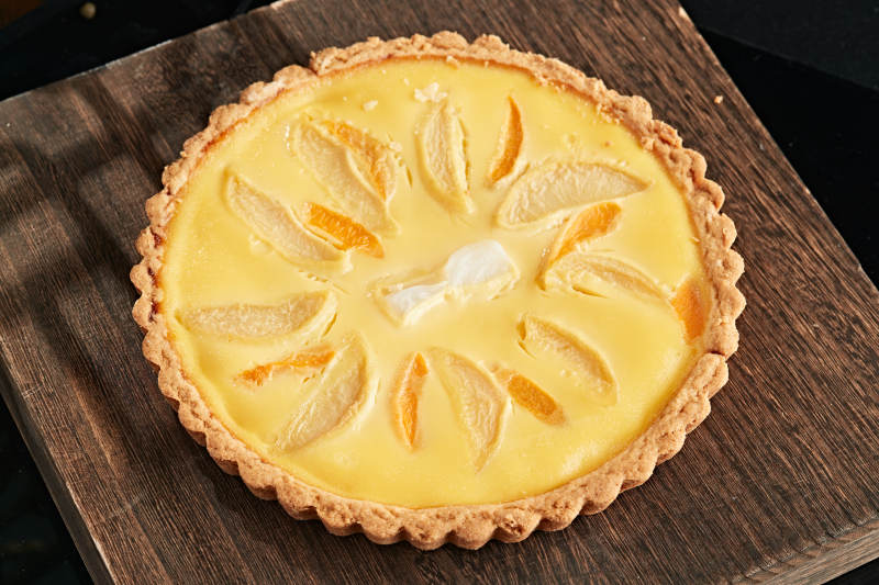 圆形烤苹果派图片