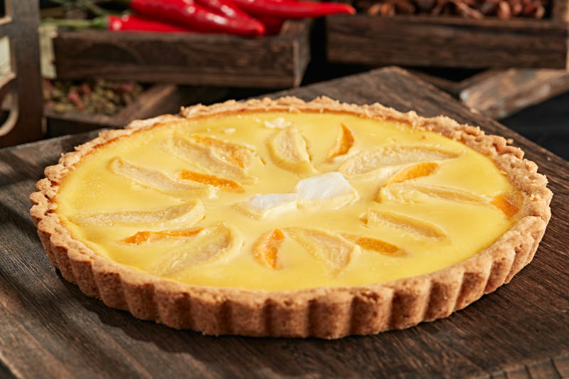 圆形烤苹果派图片