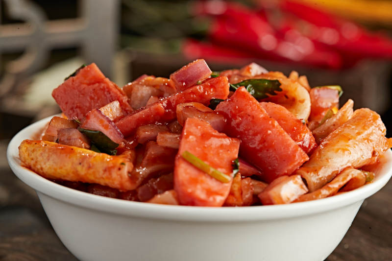 铁板东北烤冷面图片