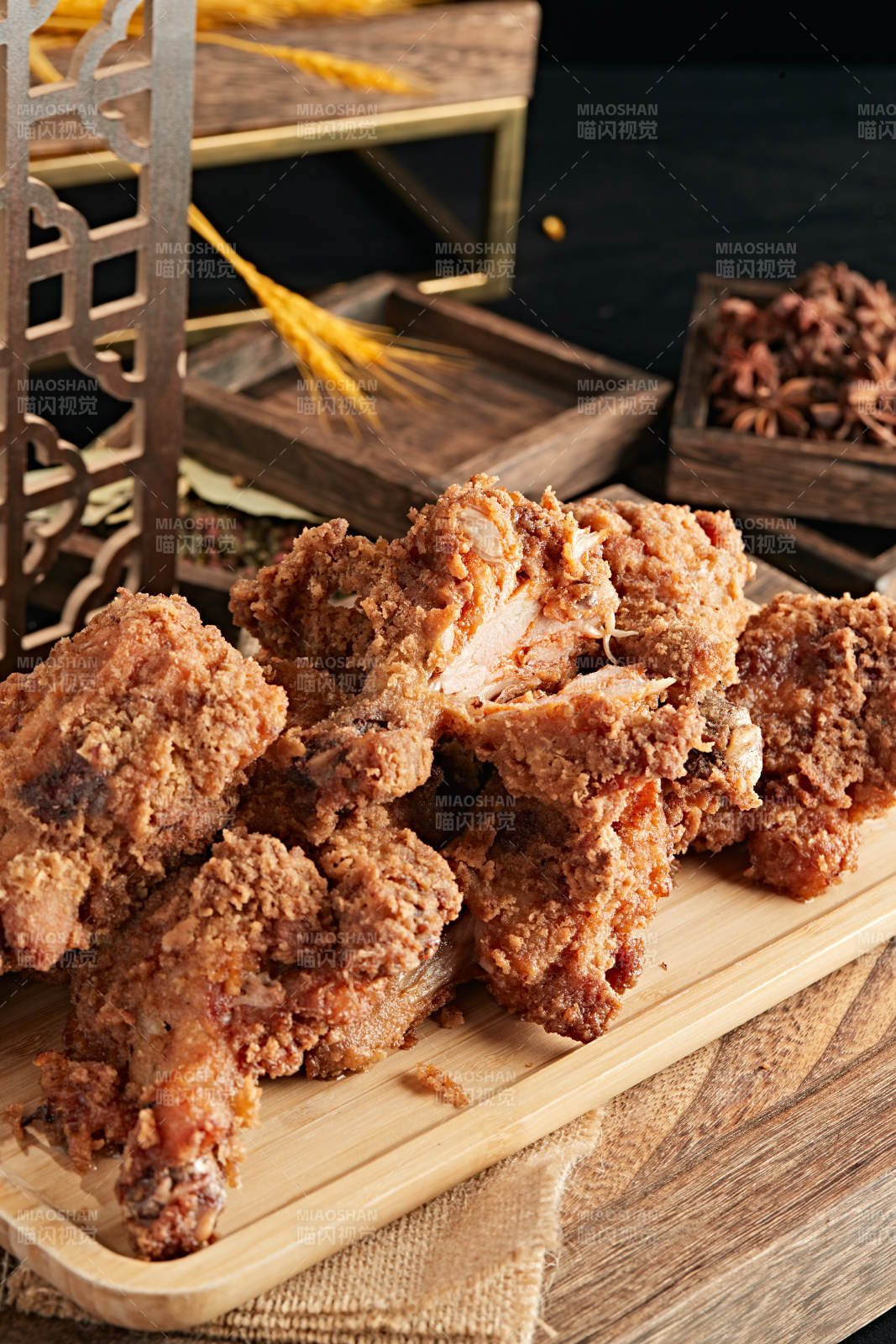美味油炸整鸡腿图片