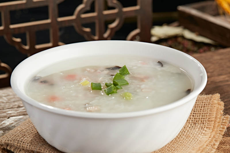 皮蛋火腿瘦肉粥图片