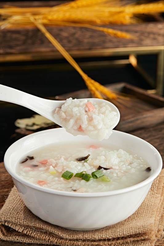 皮蛋火腿瘦肉粥图片