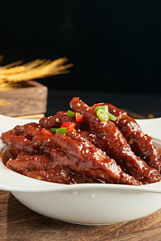 红油卤味虎皮鸡脚图片