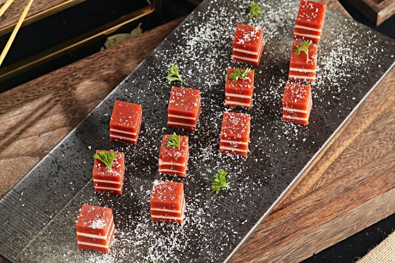 双色蛋白山楂糕图片