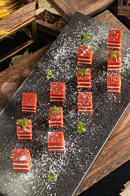 双色蛋白山楂糕图片