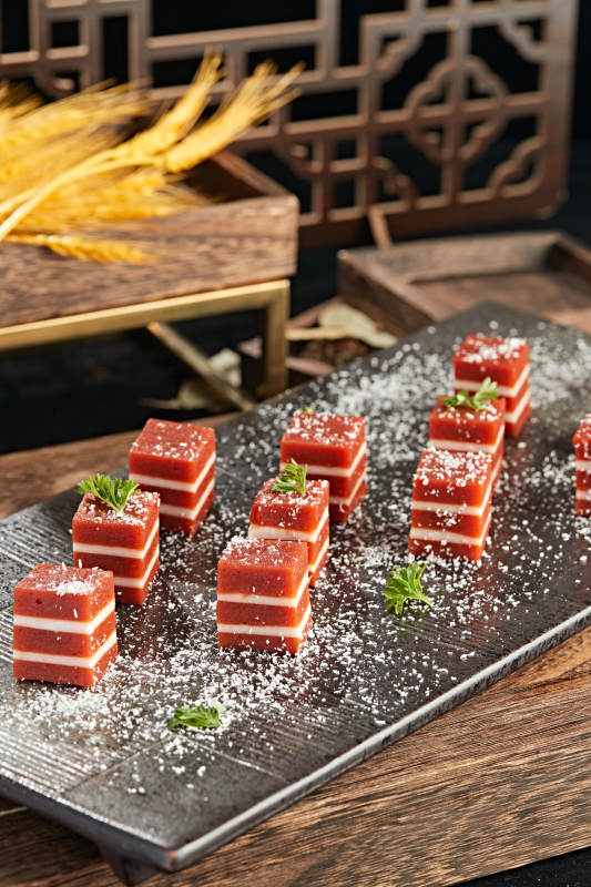 双色蛋白山楂糕图片