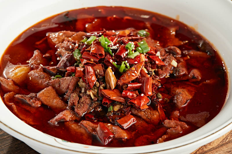 川味红油麻辣水煮肉图片
