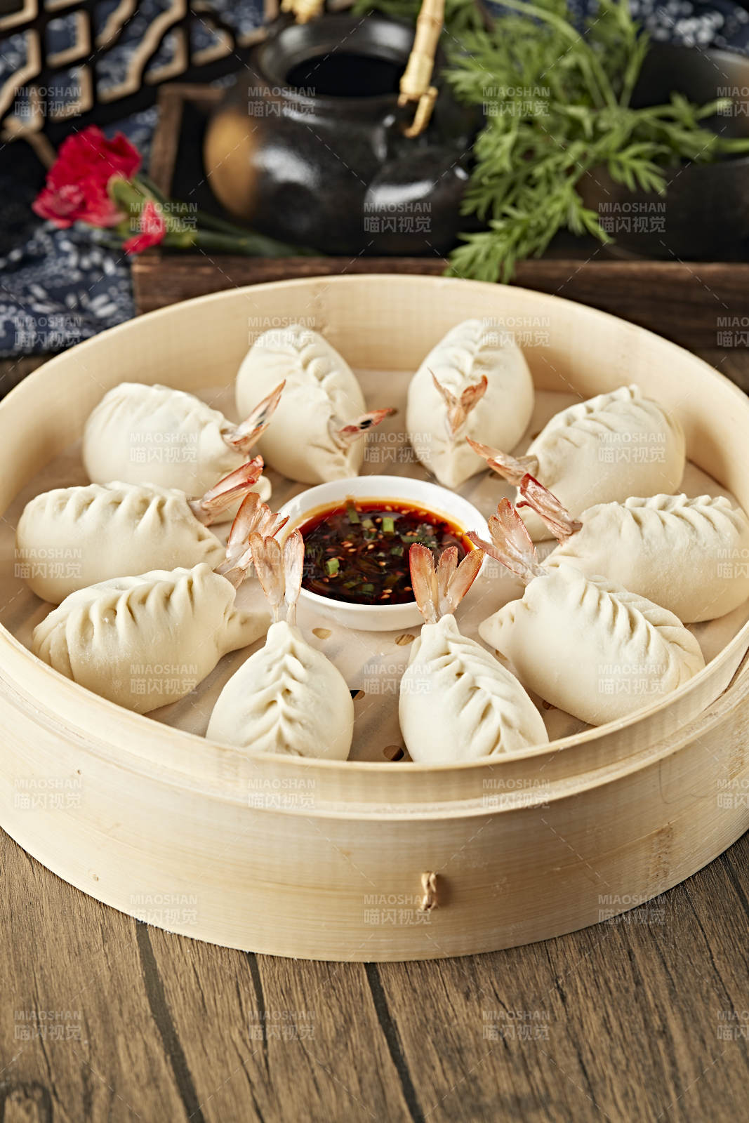 现包的传统沙县蒸虾饺图片