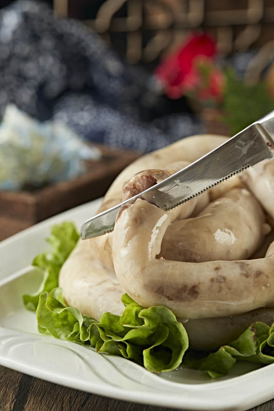 水煮传统蒙餐羊肉肠羊白肠图片