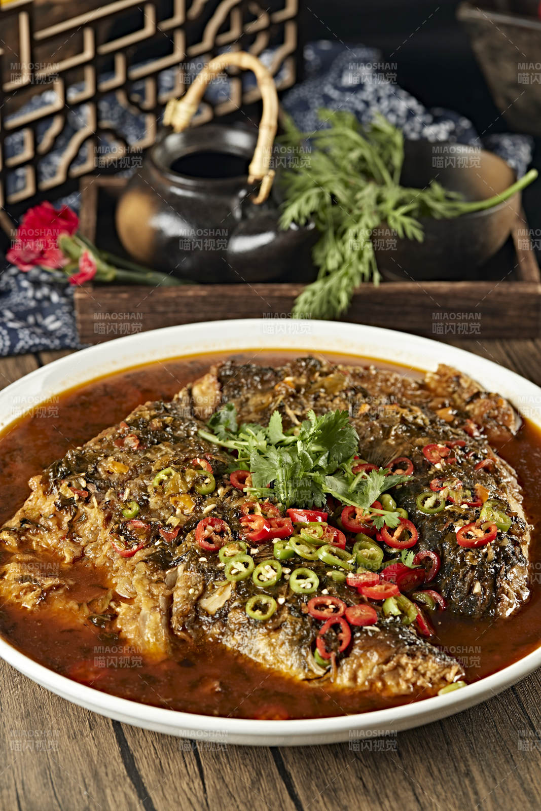 酱焖野生大鱼头图片