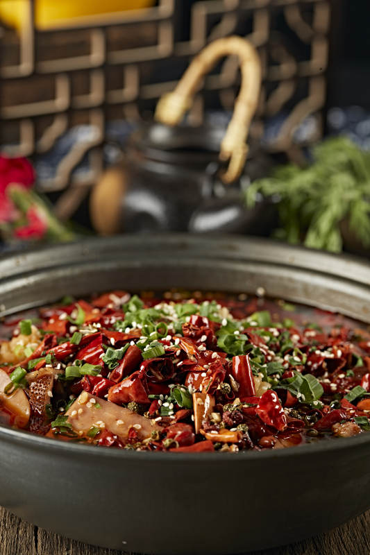 砂锅香辣毛血旺图片