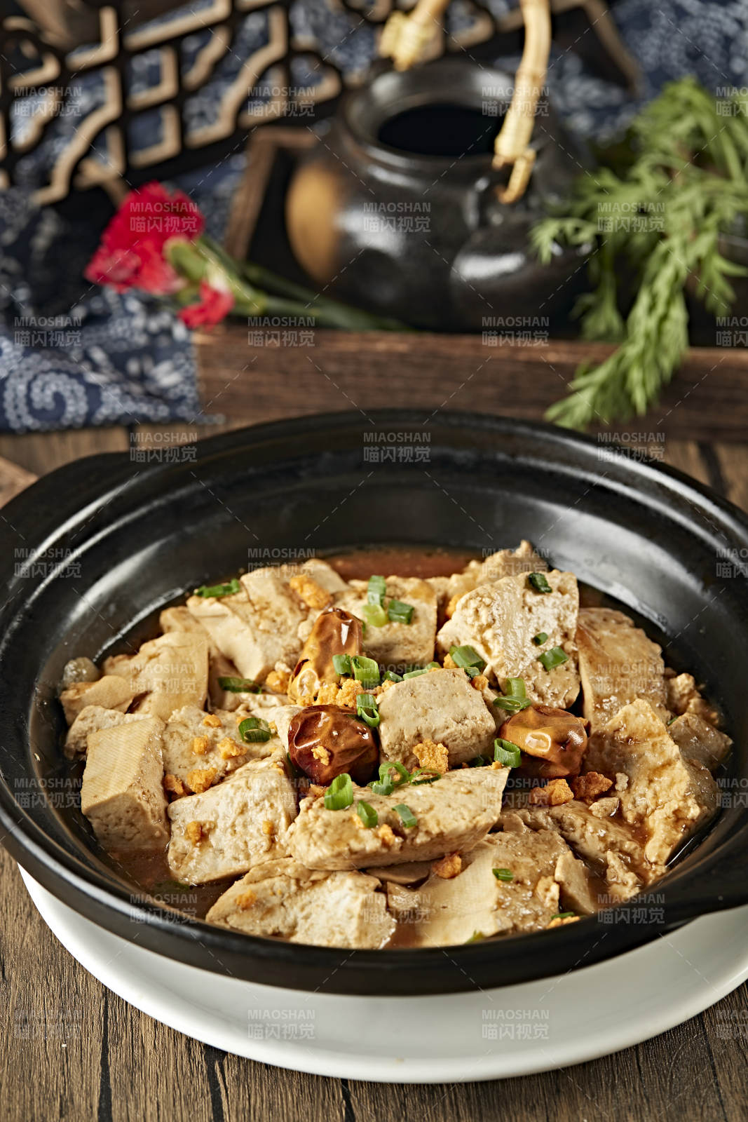 砂锅葱香懒豆腐图片