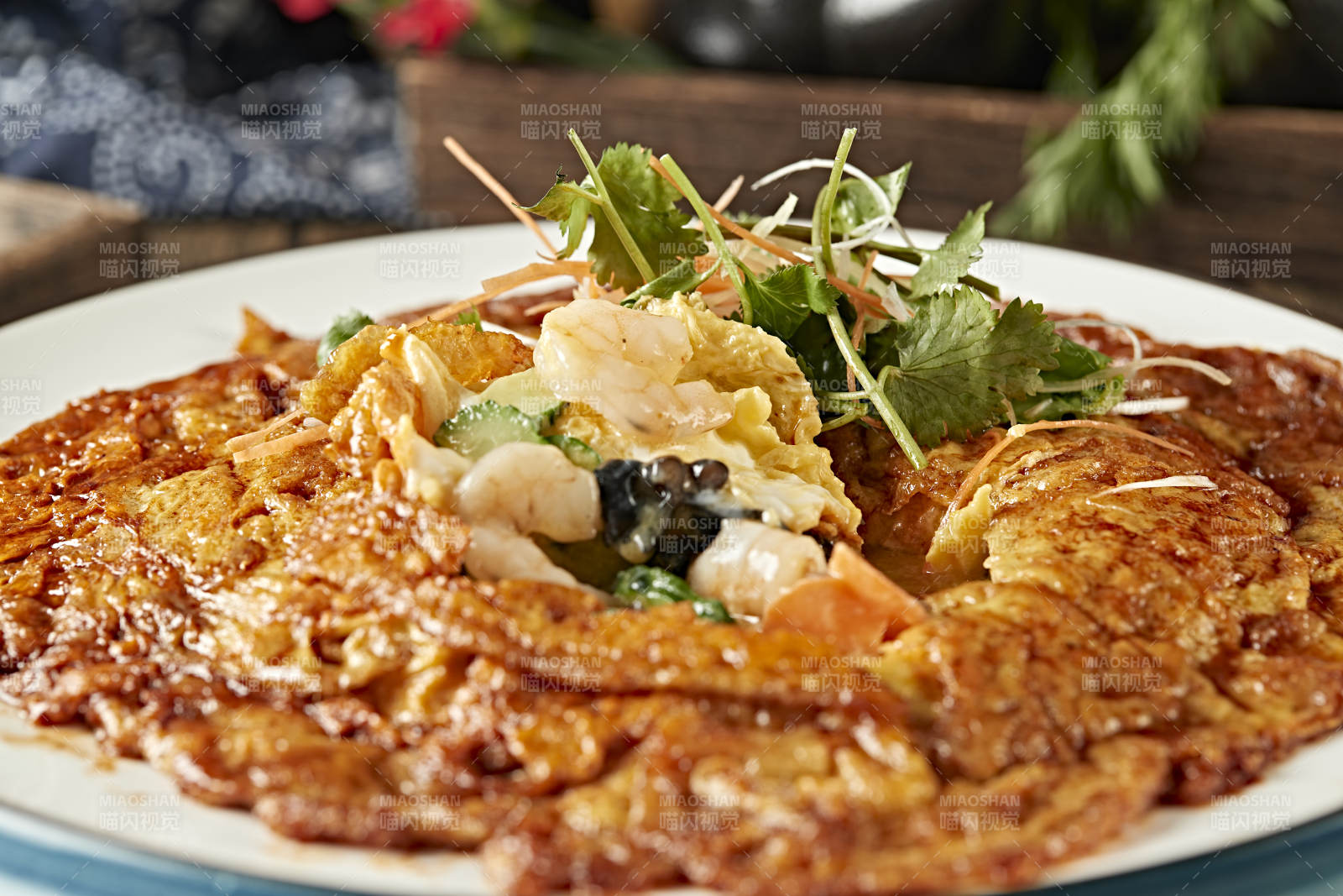 虾仁木耳黄瓜鱼籽摊鸡蛋图片