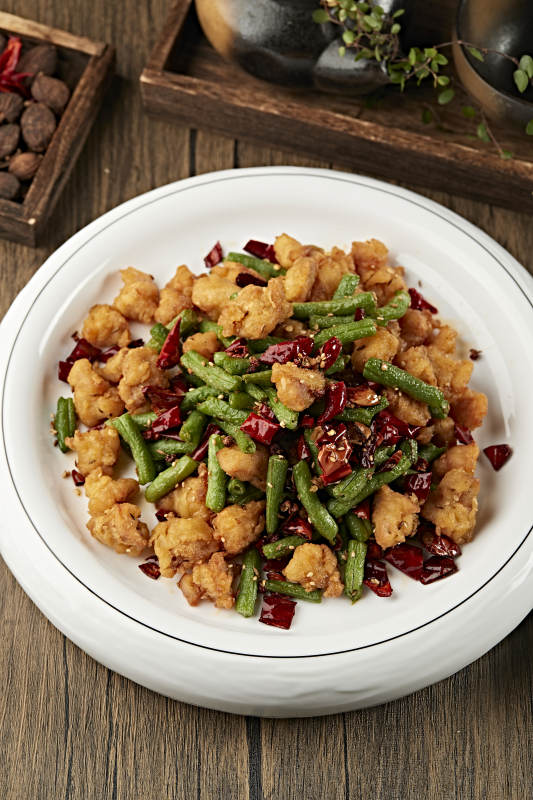 辣炒豇豆掌中宝鸡脆骨鸡掌骨图片