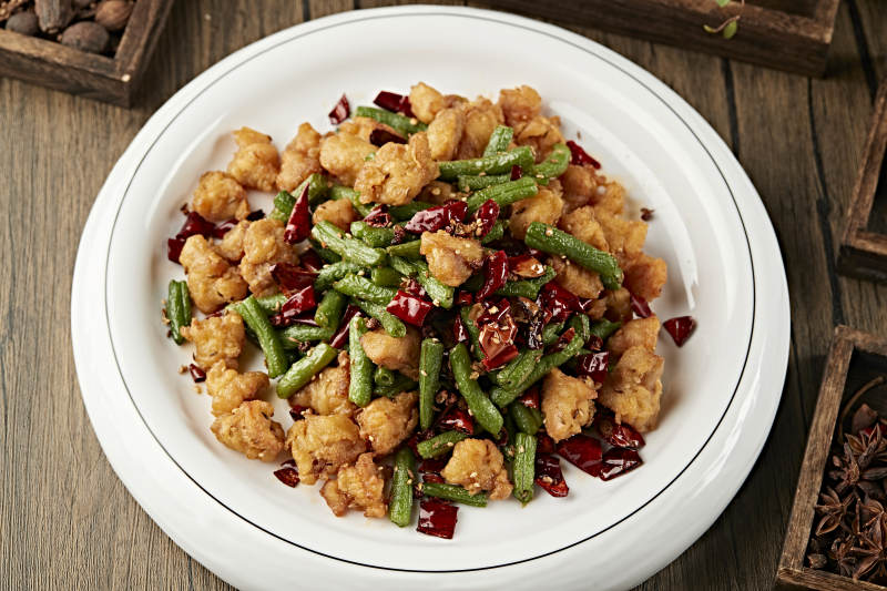 辣炒豇豆掌中宝鸡脆骨鸡掌骨图片