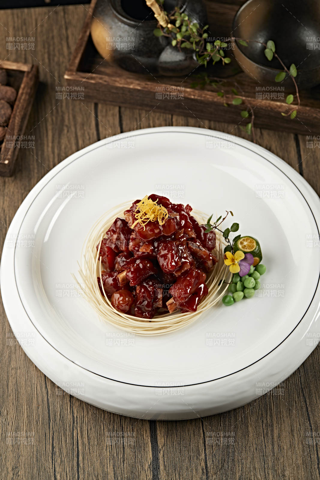 焦糖蜜香糖醋小排图片